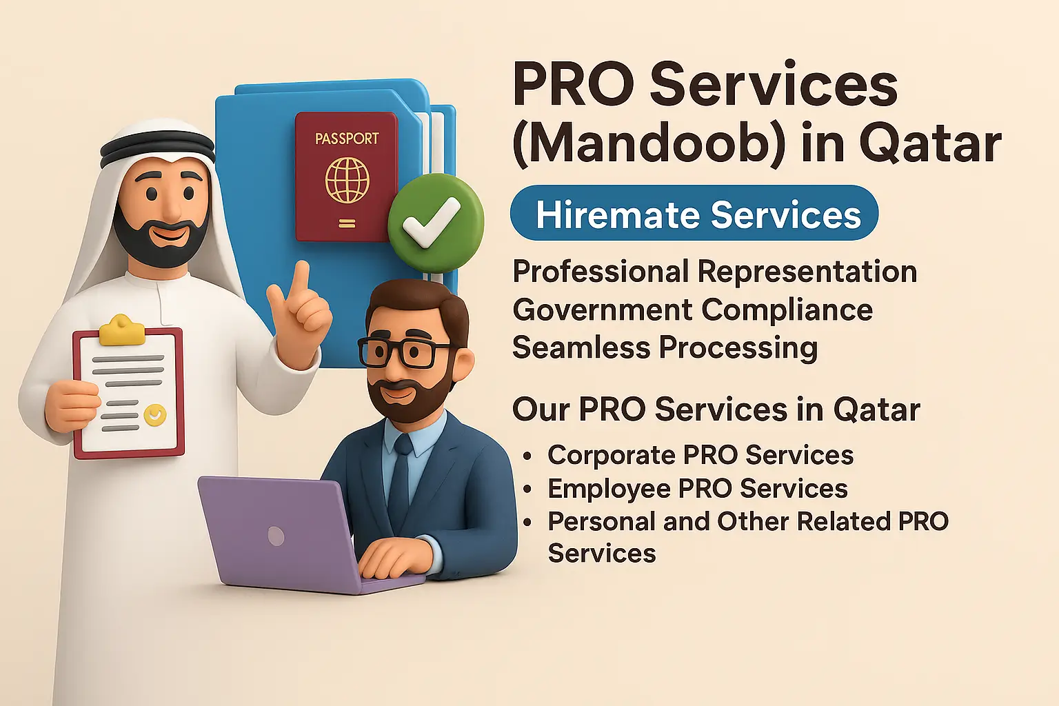 PRO services in Qatar by Hiremate Services