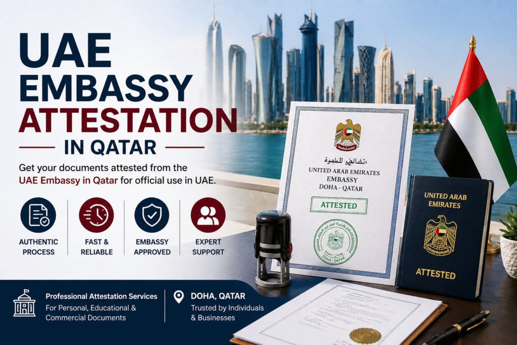Uae embassy attestation in qatar