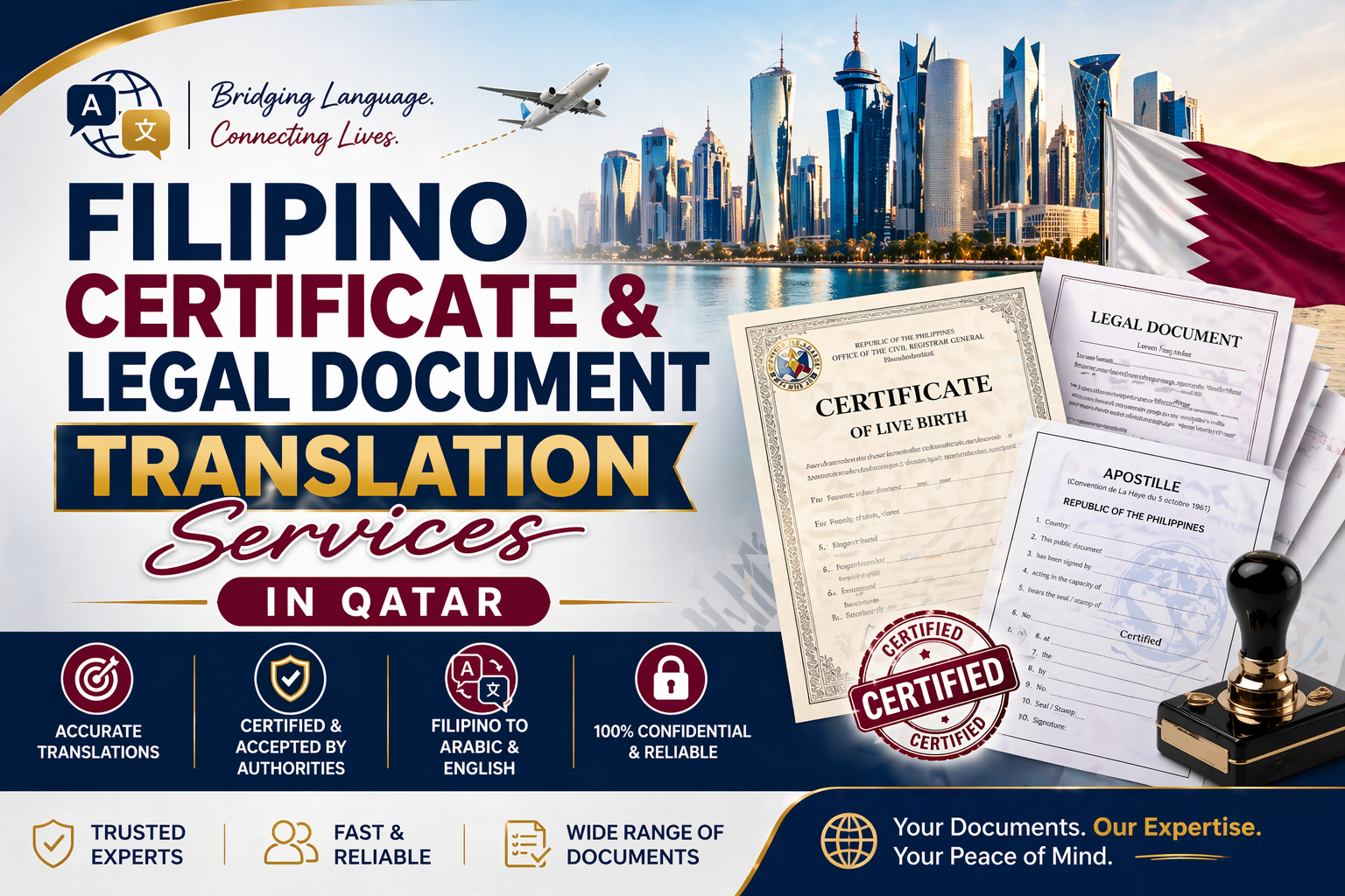 Blogs 21 Filipino certificate and legal document translation services in qatar