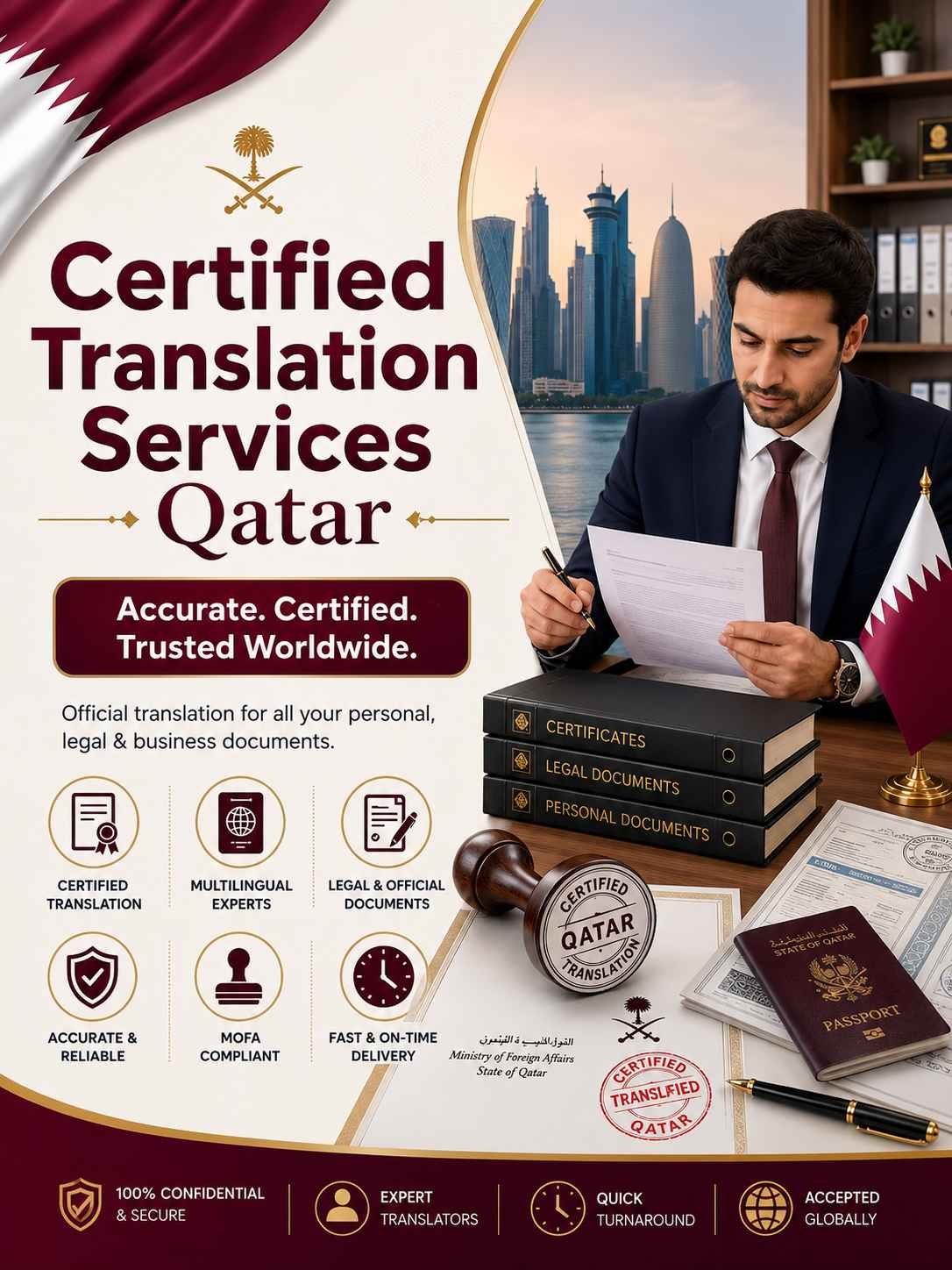 Certified translation services in qatar - hiremate professional document translation experts