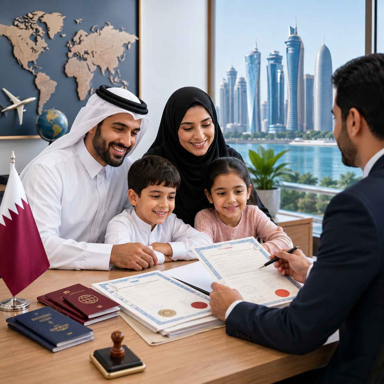 Professional family visa document attestation services in Qatar